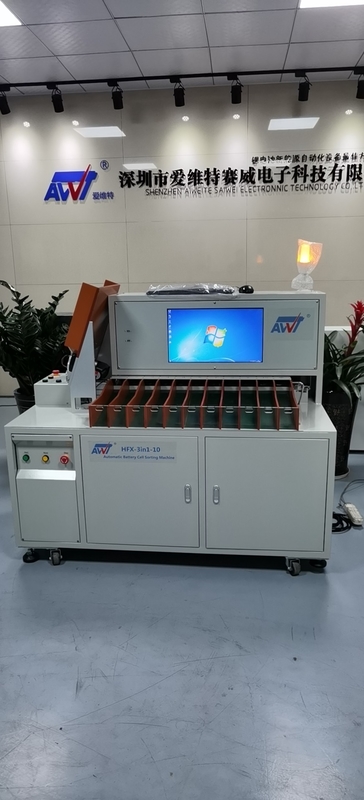 Automatic 18650 21700 32700 3in1 Battery Sorting Machine 11 Storage Structure With Full Alarm Function